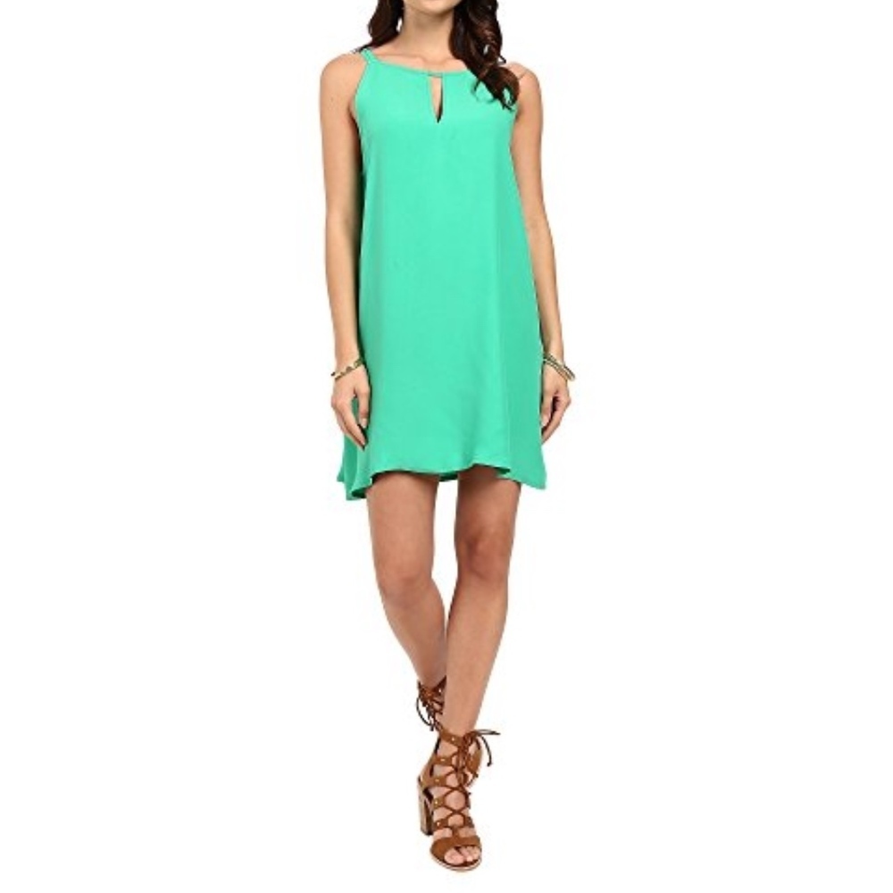 BB Dakota Rachel Shift Dress Kelly Green Small EUC